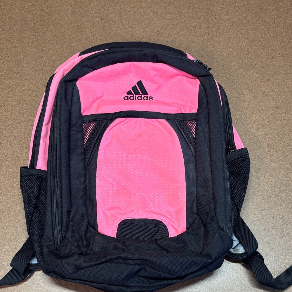 Adidas Pink and Black Backpack
